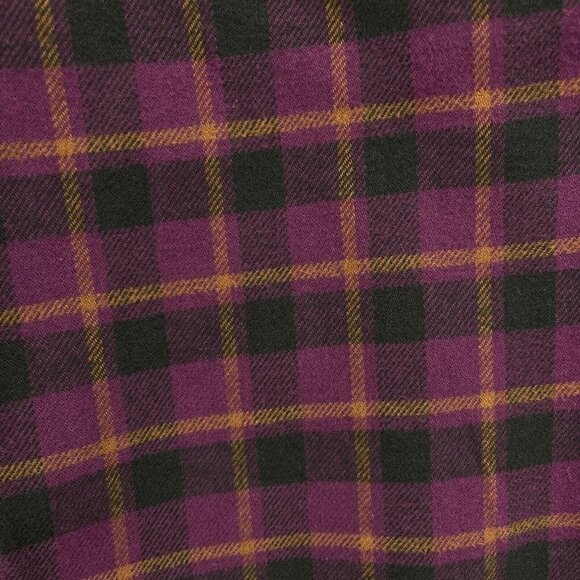 Tna Aritzia Oakwood Organic Cotton Flannel Plaid Pull On Pants Purple - Picture 4 of 12